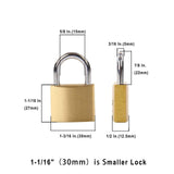 SEPOX&#174; 16 Pcs Pack Solid Brass Padlock with Same Keys 24 Pcs, Heavy Duty &