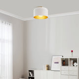 Globe Electric 65868 Amy 1-Light Matte White Flush Mount Ceiling Light with I...