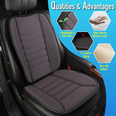 Car Seat Cushion with Back Support Pillow: Front Back Cushion & Seat Cushion ...