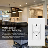 Lutron 15 Amp Tamper-Resistant GFCI Duplex Receptacle in Light Almond