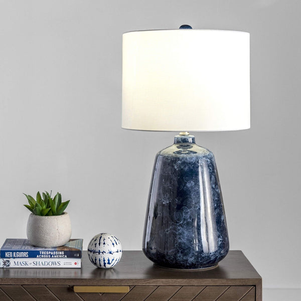 nuLOOM NPT23BA Brockton 27" Ceramic Table Lamp, Navy