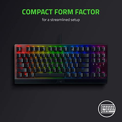 Razer BlackWidow V3 Tenkeyless TKL Mechanical Gaming Keyboard, Classic Black