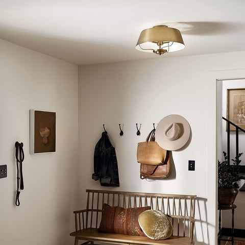 Kichler Pendant/Semi Flush 3Lt Brushed Natural Brass 3 Light