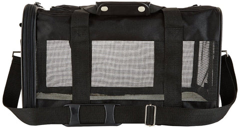 Amazon Basics Soft-Sided Mesh Pet Travel Carrier for Dog, Cat, Medium, 16.5" ...