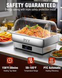 PYY Electric Chafing Dish Full Size Stainless Steel Chafer,Temperature Contro...