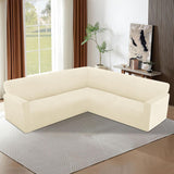 HDCAXKJ Corner Sectional Couch Cover Stretch L Shape Sofa Cover Thick Jacquar...