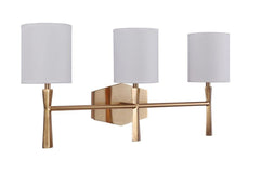 Craftmade Chatham 3 Light Vanity, Satin Brass, Damp Rated, 16023SB3
