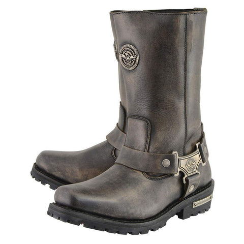Milwaukee Leather MBL9361 Women's Distressed Brown 11-inch Classic Harness Sq...