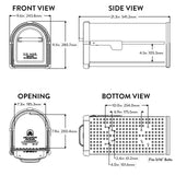 Architectural Mailboxes Hillsborough Galvanized Steel Post Mount Mailbox, Com...