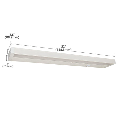 Satco 63/503 CounterQUICK Under-Cabinet LED Light, CCT Selectable 3000K/4000K...