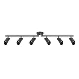 Globe Electric 64000053 6-Light Foldable Track Lighting, Matte Black, Ceiling...