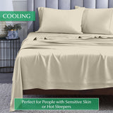 Superior 300 Thread Count Rayon from Bamboo Sheet Set, Cooling, Silky Soft, H...