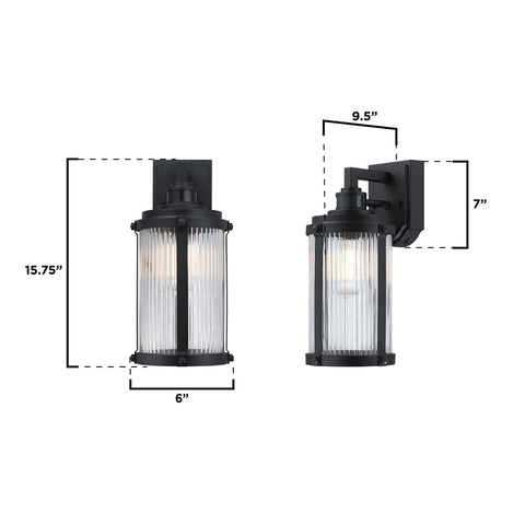Westinghouse 6120600 Armin Vintage-Style One Light Outdoor Wall Fixture with ...