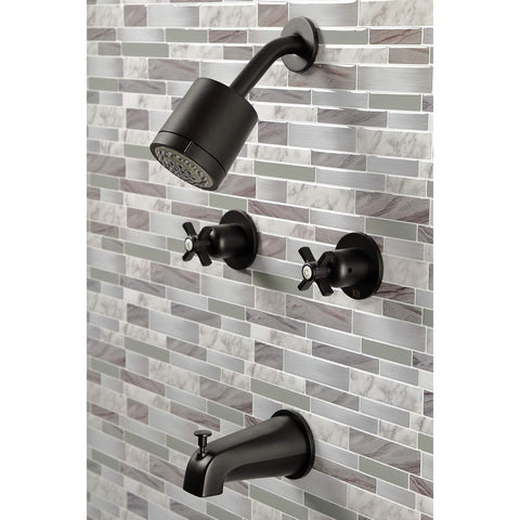 Kingston Brass KBX8140ZX Millennium Tub and Shower Faucet, Matte Black 7.31 x...