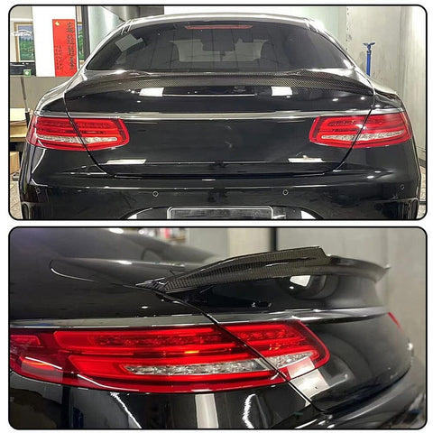 MCARCAR KIT W217 Carbon Fiber Trunk Spoiler for Mercedes-Benz S-Class S63 S65...