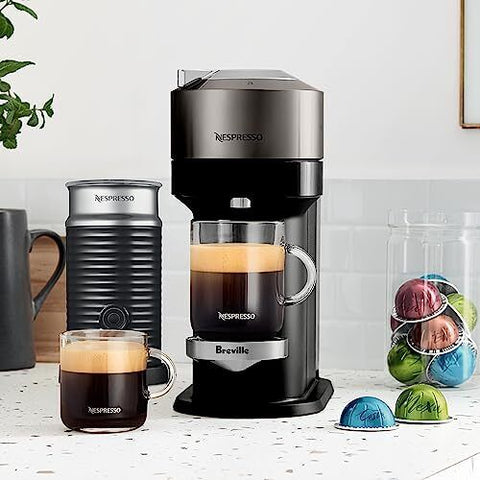 Nespresso Vertuo Next Deluxe Coffee and Espresso Maker, Pure Small, Chrome