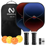 niupipo Pickleball Paddles Set of 2, USAPA Approved Pro Graphite Pickleball R...