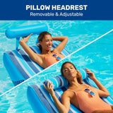 Aqua Ultra-Comfort Floating Pool Chair & Lake Raft with Pillow &#8211; Heavy Dut