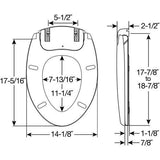 BEMIS Radiance Heated Night Light Toilet Seat Elongated, Elongated - White