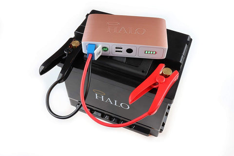 HALO Bolt Compact Portable - Car Battery Jump Starter with 2 USB Ports to Cha...