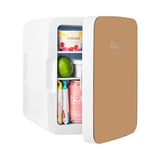 Cooluli 10L Mini Fridge for Bedroom - Car, Office Desk & 10 Liter, Gold