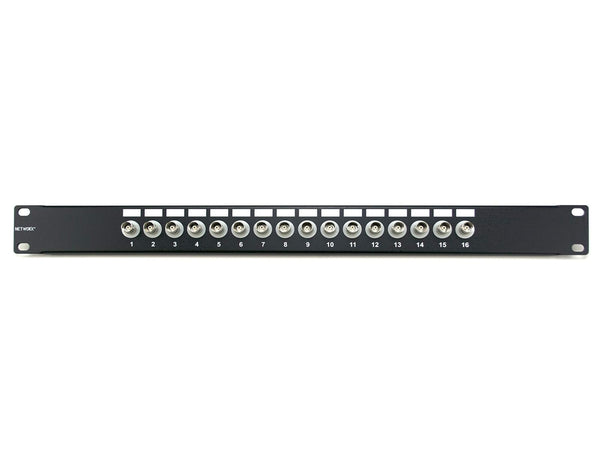 Networx Coaxial Patch Panels (16 Port, Isolated BNC Female to Female) 16 Port