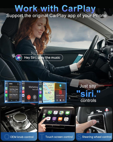 Wireless Carplay Adapter, Converts Wired to Wireless Carplay Dongle for Wirel...