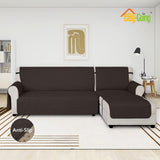 Easy-Going Waterproof Sectional Couch Covers with Chaise 2-Piece Non Slip L S...