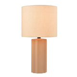 Globe Electric 61000062 20" Ribbed Ceramic Table Lamp, Matte Terracotta Finis...