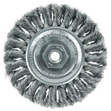 Weiler 13117 Standard Twist Knot Wire Wheel 4", 020" Steel Fill, 3/8"-24 Unf ...