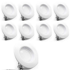 Bioluz LED 8-Pack 6"" Retrofit Ceiling Light Fixture | 120W Replacement Dimma...