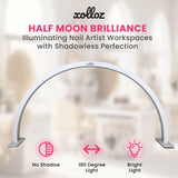 Half-Moon Nail Desk Lamp for Professionals, 3360 Lumen Led Light for Nails, P...