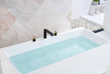 SITGES Polished Gold and Matte Black High Flow Bathtub Faucet,Solid Brass Dec...