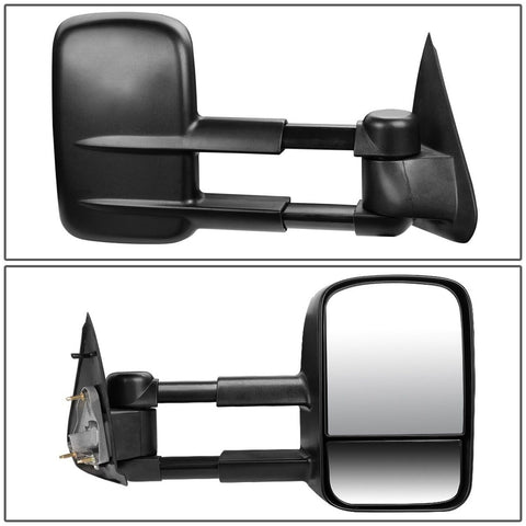 DNA Motoring TWM-002-T111-BK-R Powered Towing Mirror Right/Passenger Compatib...