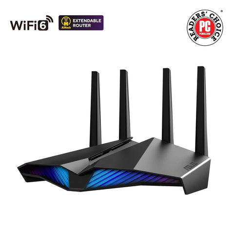 ASUS RT-AX82U (AX5400) Dual Band WiFi 6 Extendable Gaming Router, Gaming Port...