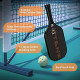Tank 2 Carbon Fiber 16mm Pickleball Paddle | Tank-Like Durability and Sturdin...