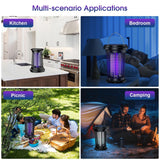 Solar Bug Zapper for Outdoor & Indoor, USB Rechargeable Mosquito Killer Lamp ...