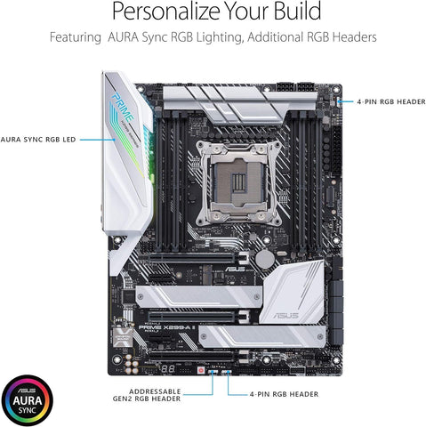 Asus Prime X299- A II ATX Motherboard (Intel X299) LGA 2066, 12 IR3555 Power...