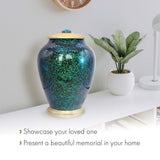 Sparkling Atlantis Cremation Urn for Ashes Adult Male - Personalized Crematio...