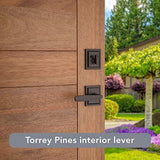 Baldwin Torrey Pines, Front Entry Handleset with Interior Venetian Bronze