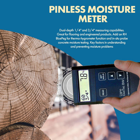 BW Dual Depth - Pinless Moisture Meter - Moisture Detector for Floor Inspecti...