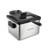 Hamilton Beach Professional Style Electric Deep Fryer, Lid with View Window, ...