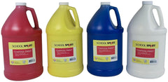 School Smart Tempera Paints for School and Arts and Crafts Use, One Gallon Ea...