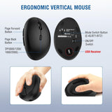 Ergonomic Wireless Keyboard Mouse Combo, Bluetooth/2.4G Split Design Keyboard...