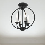 Livex Lighting 4664-04 4 Light Black Chandelier