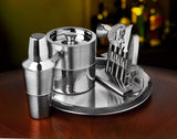 Godinger Bar Set with Ice Bucket - Stainless Steel Bartender Mixology Kit wit...