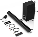 Sound Bar for TV, PHEANOO 2.1 CH Soundbar with Subwoofer,...