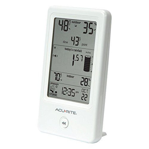 AcuRite 01089M Rain Gauge with Thermometer & Humidity