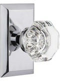 Nostalgic Warehouse Studio Plate Waldorf Crystal Door Knob Passage - 2.375"