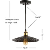 JONATHAN Y JYL9062A Lotus 12.25" Adjustable Metal LED Pendant, Traditional, O...